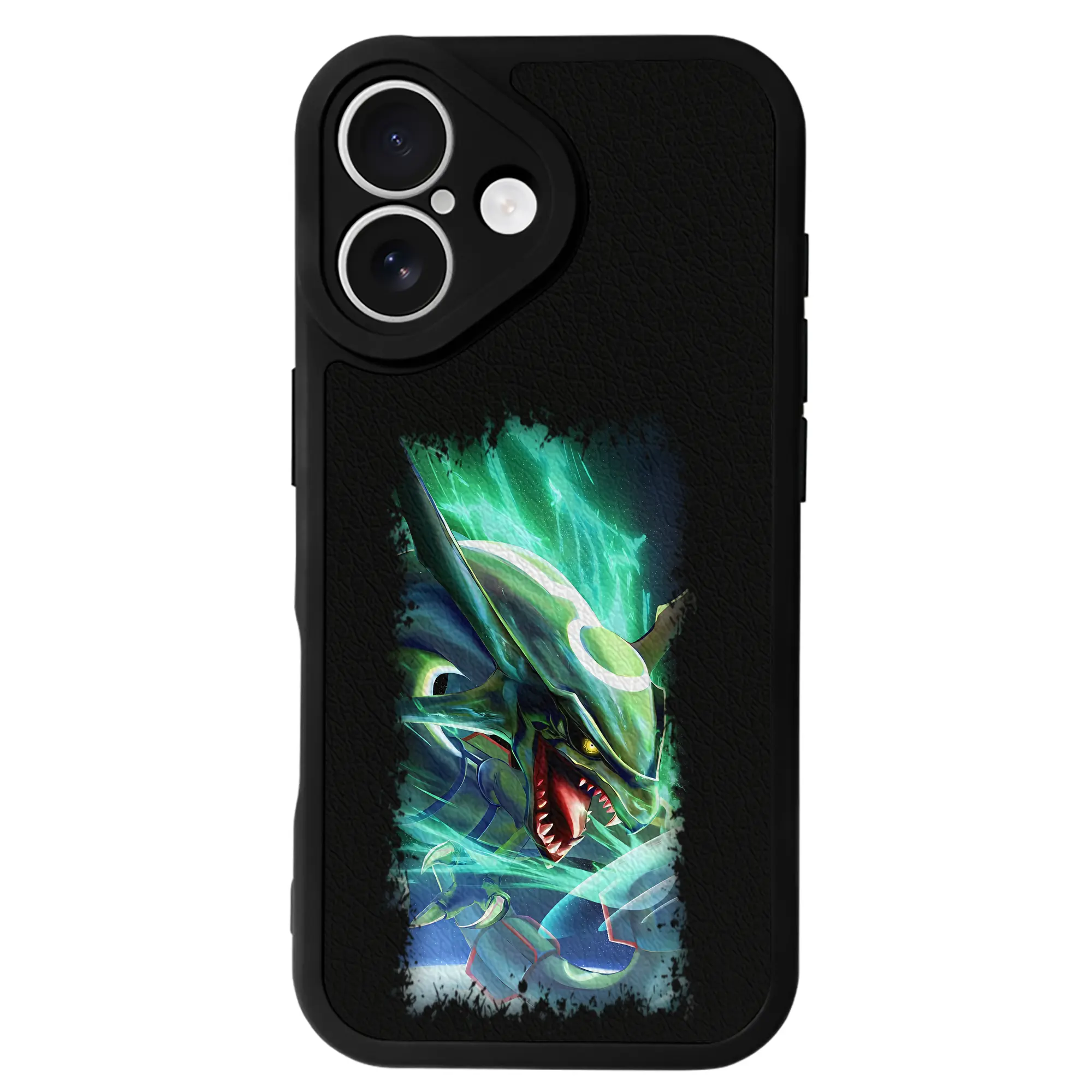 ポケモン グッズ,レックウザ - IPhone 16シリーズ対応 ・ シリコンスマホケース ・ レザー調 ・ 高精度フィット ・ 耐衝撃 ・ ワイヤレス充電対応 ・ 精密カット